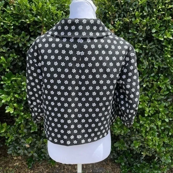 W BY WORTH Black White Floral Blazer 6 - Picture 10 of 13